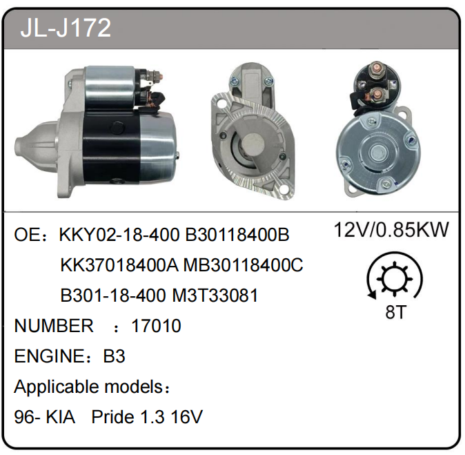 JL-J172 (B30118400B  17010)